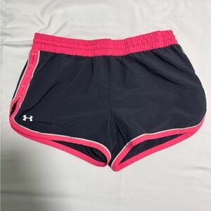 Under Armour Black Shorts with Pink Trim